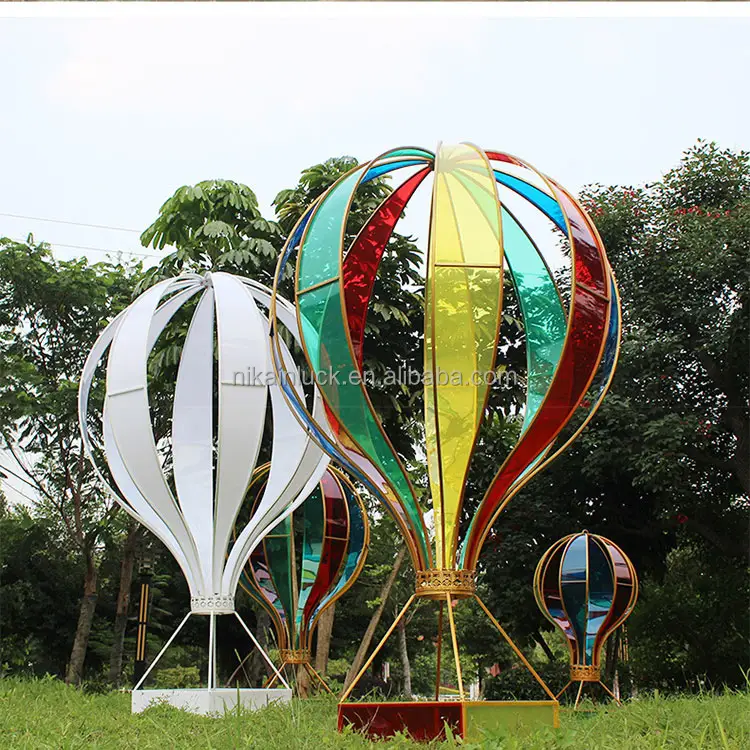 Gigantische Verwijderbare Metalen Ijzeren Kleur Heteluchtballon Decoratie Podium Achtergrond Rekwisieten Voor Evenementenfeest Bruiloft