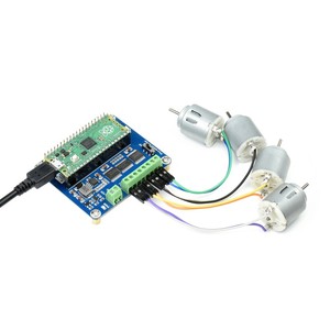 Модуль драйвера двигателя постоянного тока для Raspberry Pi Pico, доведение до 4x двигателей постоянного тока - Product Image 5