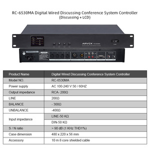 <strong>Free</strong> Large Office Equipment Profession Microphone Confer Room Camera Video Group Digital Conference System Controller From China - Product Image 3