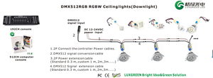 DMX512スマートRGB RGBW LEDレシックダウンライト5x8W DC24Vテンタブルシーリングライト建築 & 商用利用 - Product Image 3