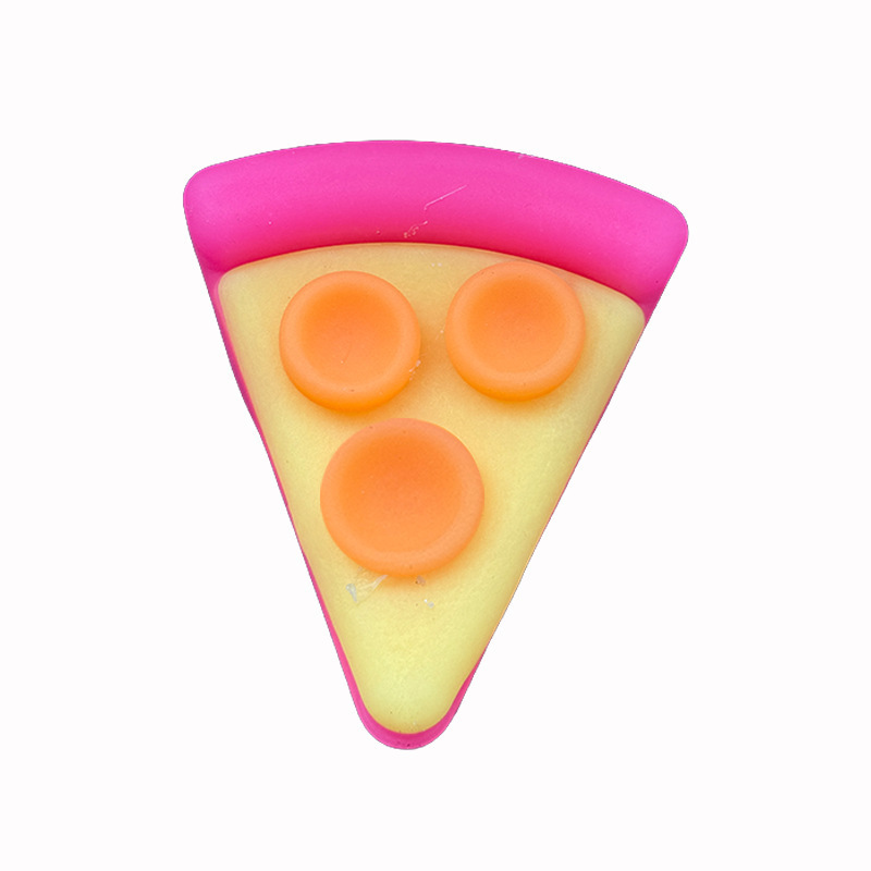 Jouet à presser pizza Tpr-sac rose-opp