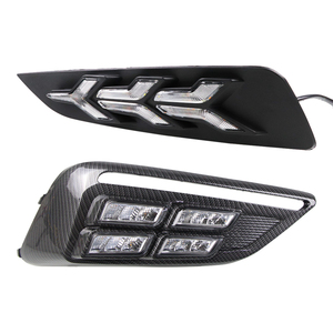 Araba LED DRL gündüz farları beyaz sarı mavi koşu dönüş sinyali için MG6 MG 6 2017 2018 2019 sis lamba kapakları