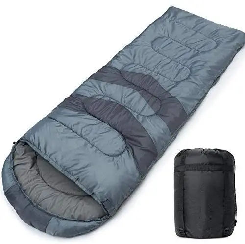 Saco de dormir de algodón con forma humana, para acampar, barato