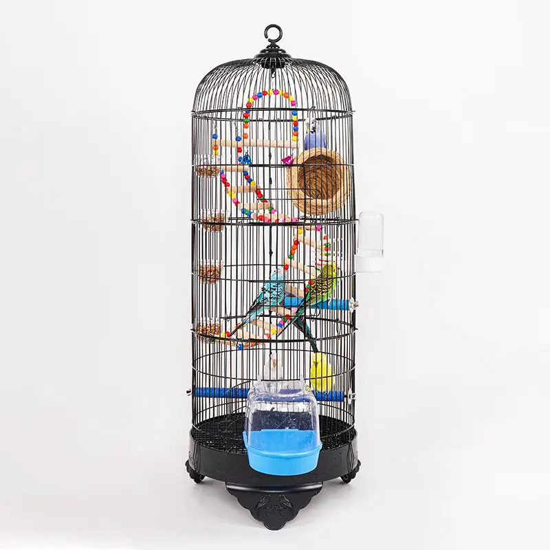 Jaula grande para loros y aves, diseño artístico para el hogar