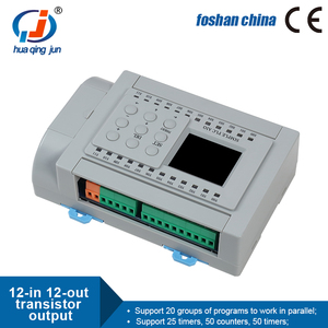 Huaqingjun 12DI 12DO Transistor uscita PLC Software DC24V controllore logico programmabile per elettrovalvole - Product Image 4