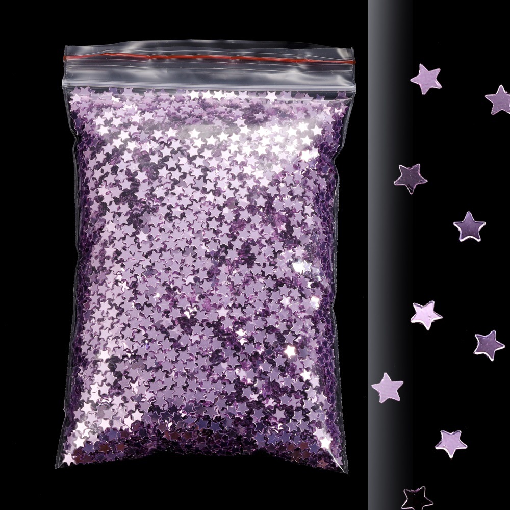 Paillettes violettes étoile à cinq branches