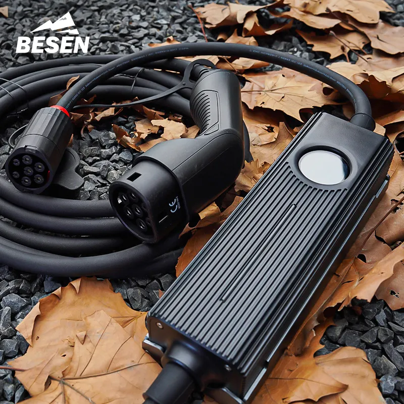 BESEN IP66 16kW 휴대용 충전소 LCD 터치 스크린이 장착 된 32 암페어 EV 충전기