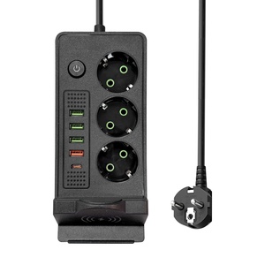 สายโทรศัพท์มือถือแบบยุโรป3ช่องพร้อม <span class=keywords><strong>USB</strong></span> Type C 2025ชาร์จเร็วสำหรับตลาดยุโรป - Product Image 2
