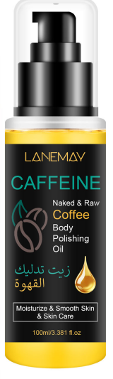 Huile exfoliante pour le corps à la caféine