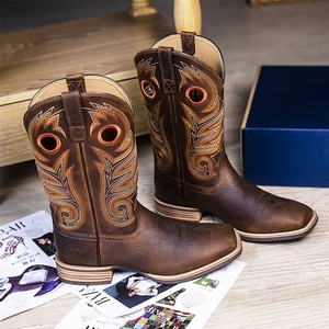 מגפי בוקרים טרנדיים מודל המערבי גומי הבלעדית של גברים מגפי מידות גדולות נעלי חורף גברים - Product Image 4