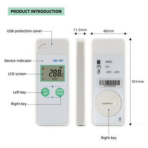 AB-10C Mini USB Digital termómetro registrador de datos de medida de-30 ~ 70Temp-Recorder de Sensor para refrigeración de la cadena de frío de los laboratorios - Product Image 3