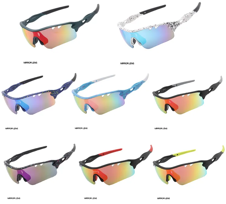 Oversize sport sunglasses cycling eyewear outdoor cycling bicycle fishing sunglasses polarized bike glasses with 5 lens