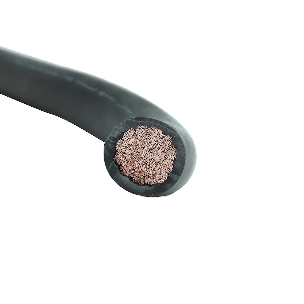 Cable de soldadura Flexible de cobre 1/0 calibre 2/0 0 2 10 20 AWG OFC Cable de soldadura 500amp EPDM h01n2d Cable de goma para máquina de soldadura