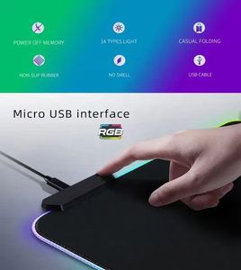 Tappetino per Mouse da gioco con Logo personalizzato a LED di grandi dimensioni RGB con supporto da polso colorato con tastiera quadrata personalizzata - Product Image 6