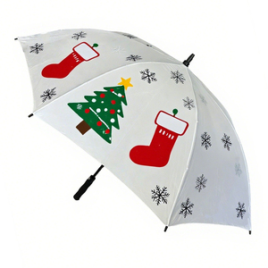 YS-7009 nhà máy trực tiếp OEM/ODM dịch vụ ô kích thước lớn tự động mở Windproof không thấm nước tùy chỉnh X'mas in Quà Tặng Golf ô - Product Image 5