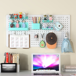 White Steel Peg Board Gaming Organizer Peg board Regal mit Haken Schwarz Weiß Control Tool Peg board Frei von Punch Gaming Peg board