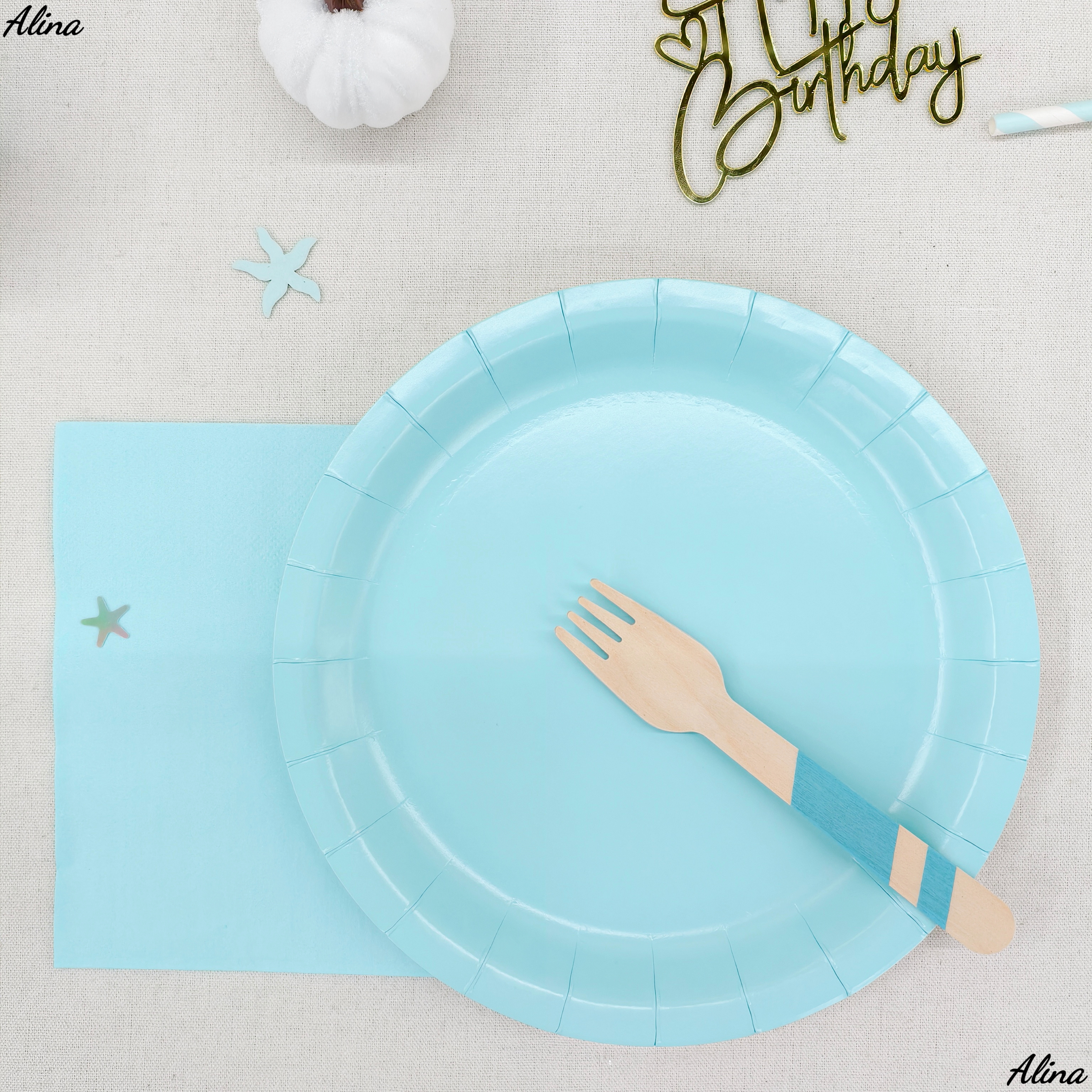 azul 9 pulgadas * 10 piezas