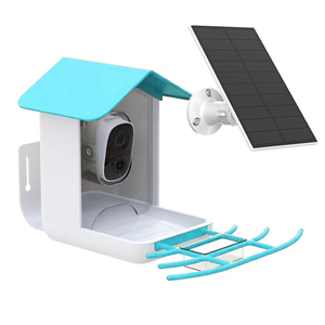 新しい屋外ワイヤレススマートAIがバッテリー鳥の巣の家フィーダーWifiネットワークカメラIPソーラーパネルとメモリカード付き - Product Image 1