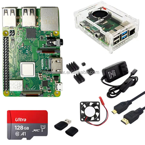 Raspberry Pi 3 Modell B Single Board Computer gehäuse Abdeckung Gehäuse Touchscreen Netzteil Adapter SD-Karte Lüfter Kühlkörper 3B Plus - Product Image 1