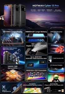 Hotwav Cyber 13 Pro 6.6 inç FHD + ekran 64MP ana kamera NFC ile 10800mAh büyük pil Android güçlendirilmiş akıllı telefon - Product Image 2