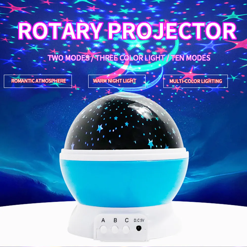 QianYu Christmas gift starry sky projection lamp children's toy omantic Starry Sky LED Night Light USB and battery