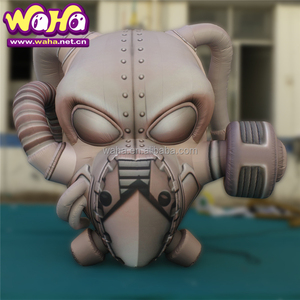 विज्ञापन प्रचार के लिए दो इंटरफ़ेस और पार्टिकुलेट फ़िल्टर रबर रेस्पिरेटर के साथ इन्फ्लैटेबल गैस मास्क - Product Image 4