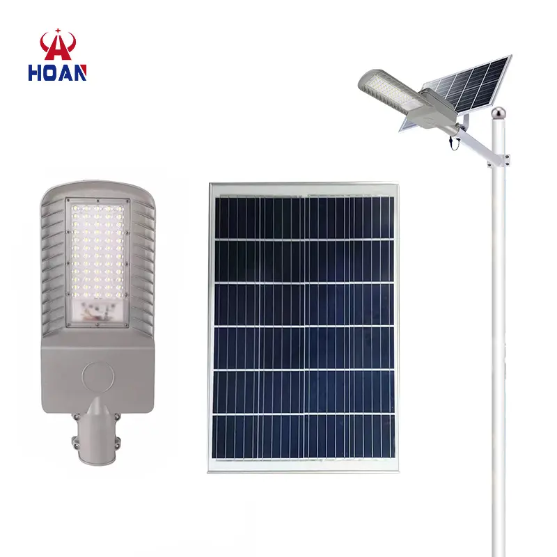 Polo IP66 2000 vatios IP65 alto lúmenes panel de control remoto 1000 vatios luz gran oferta lámpara al aire libre Luz de calle solar dividida