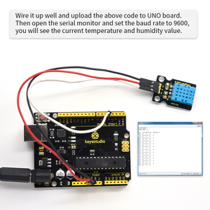 Keyestudio Digital DHT11 Sensor de Temperatura y Humedad para Arduino para Microbit