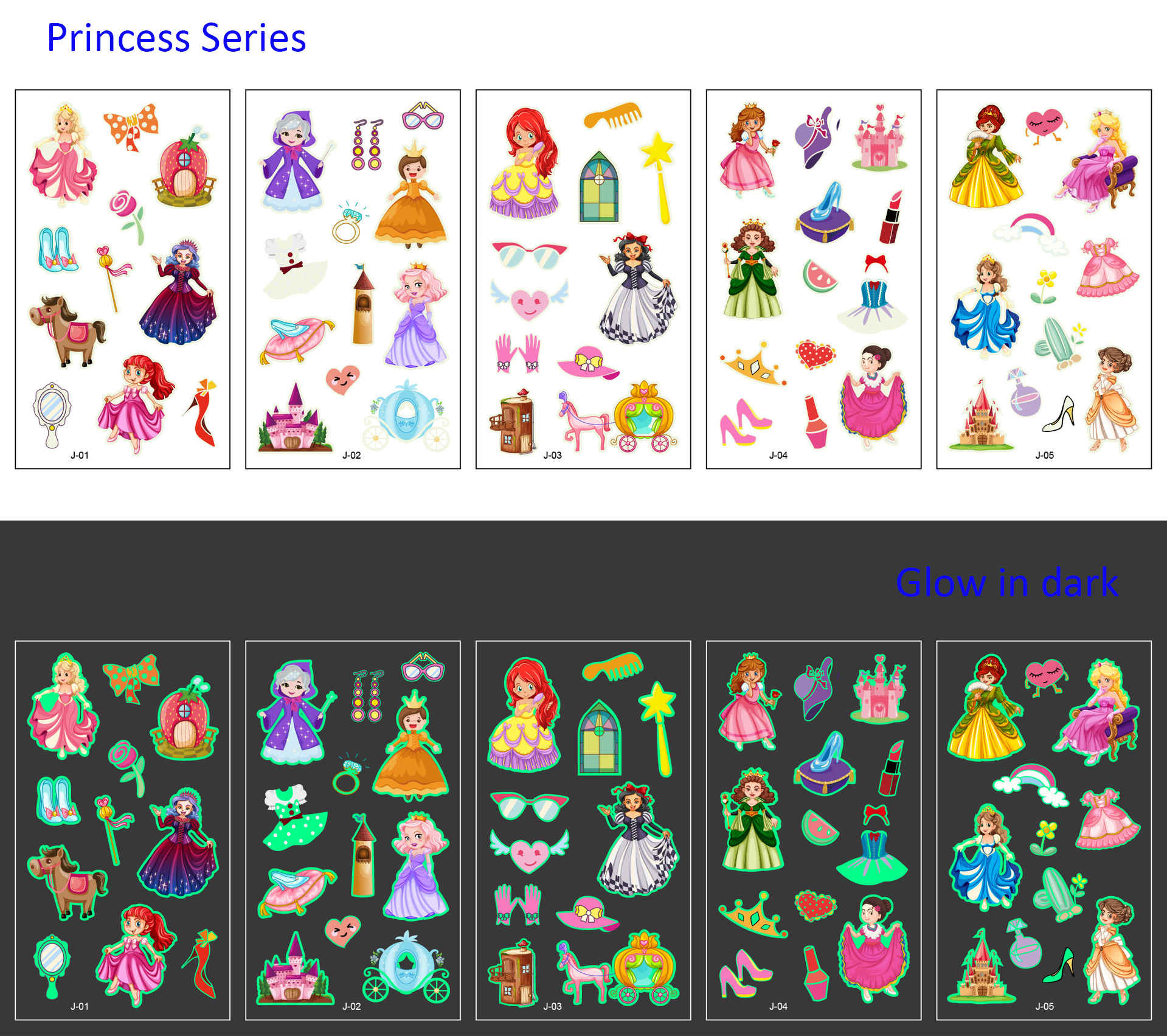 Princesa- 5 piezas/bolsa