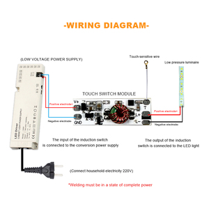 DC12V/24V 10MM LED Dimmer Módulo de control Interruptor de sensor táctil arbitrario para gabinete Pantalla de armario Interruptores inductivos - Product Image 5
