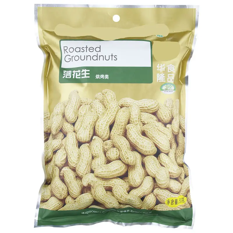Биоразлагаемые Упаковочные пакеты для пищевых продуктов с индивидуальным принтом для орехов и бобов, пакеты для упаковки арахиса с окном
