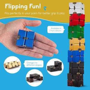 EDC Anti Stress Relief <span class=keywords><strong>Fidget</strong></span> Toy Magic Metal Aleación de aluminio Infinity <span class=keywords><strong>Cube</strong></span> Juguetes para adultos Niños ADHD Austim Anti-Stress Ansiedad - Product Image 4