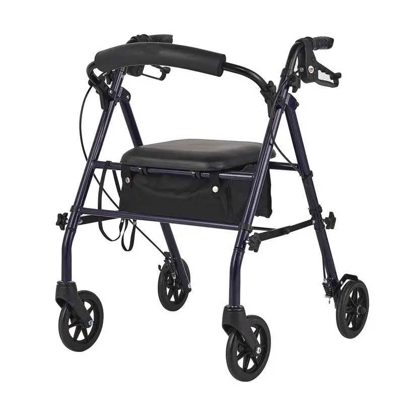 Bliss Medical Ajustável Rollator caminhantes para os idosos Folding shopping trole caminhantes com assento cesta preço barato