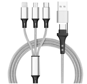 4 <strong>in</strong> <strong>1</strong> Fast Charging Cable 3 <strong>in</strong> <strong>2</strong> Data USB Type-c Micro Charger Cable - Product Image 1