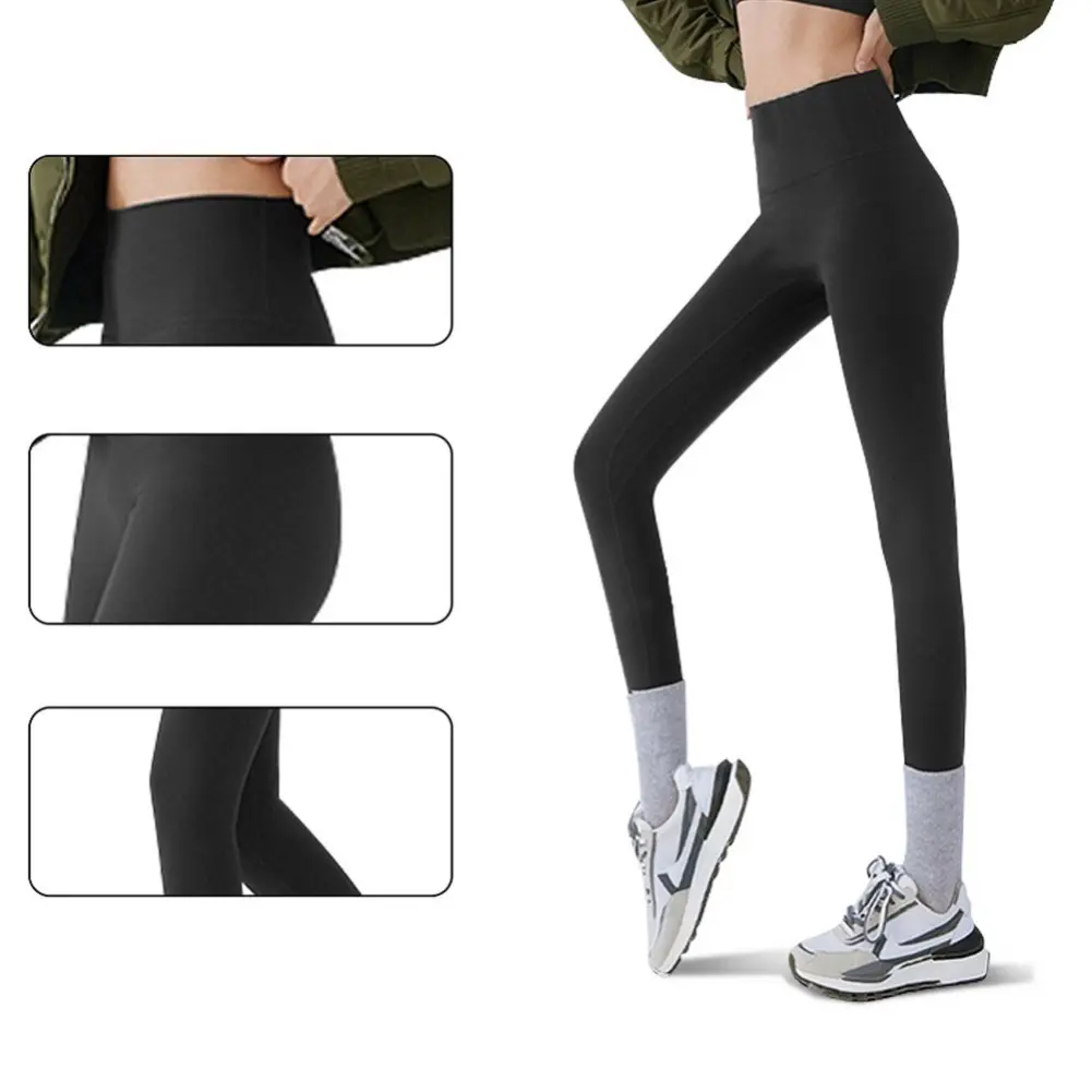 Noir taille haute femmes leggings de cintura alta a vita alta de gym pour femmes sport dames collants leggings pour femmes