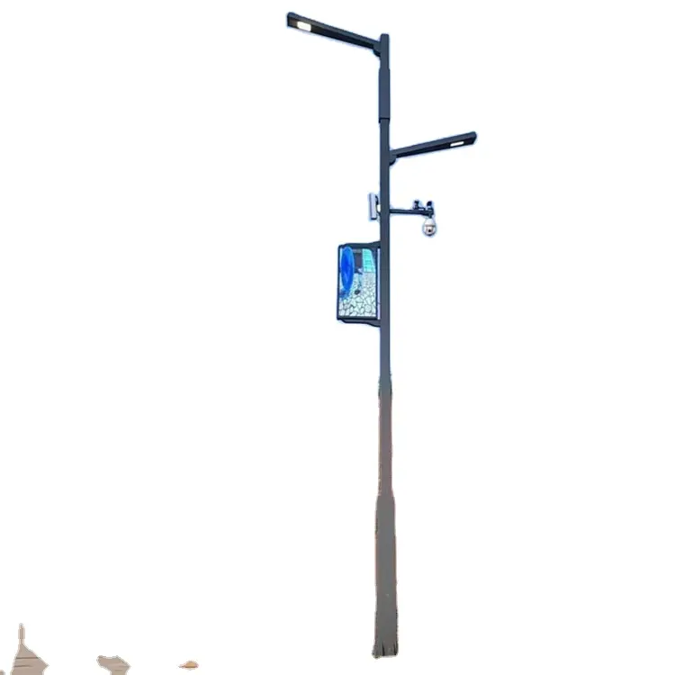 smart city Intelligent outdoor lamp integrated all in one led 60W 80W 120W solar street light with auto-cleaning