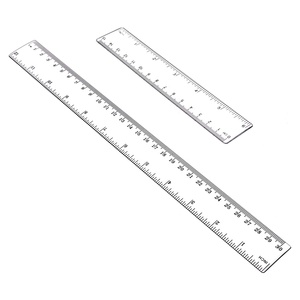 Özel esnek cetvel 30 cm 12 inç düz şeffaf plastik cetvel kiti öğrenci okul ofis için ambalaj ile ölçme aracı - Product Image 1