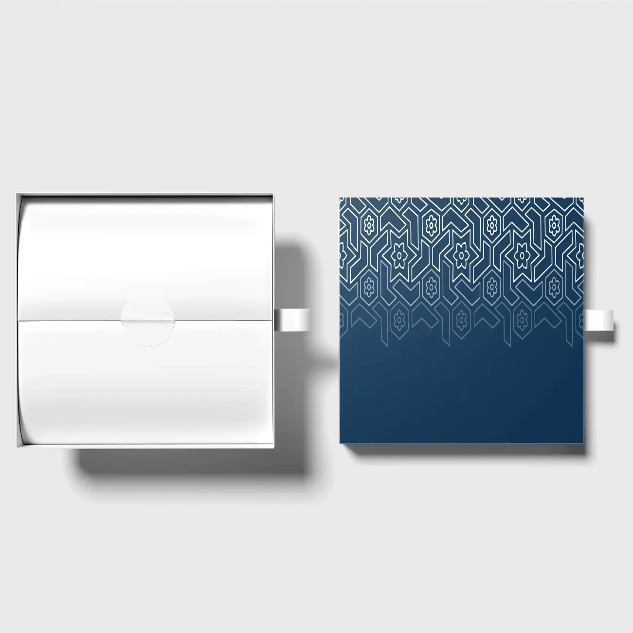 Einzigartige Luxus benutzer definierte Logo Folie starre Pappe Papier Geschenk Schmucks cha tulle Schublade Schmucks cha tulle Verpackung