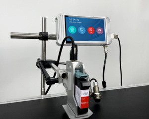 Fabrik preis T-W Tij Online Halbautomati scher Drucker Text Tinten strahl drucker Chargen druck Datum Codierer Maschine für gewebte Taschen - Product Image 3