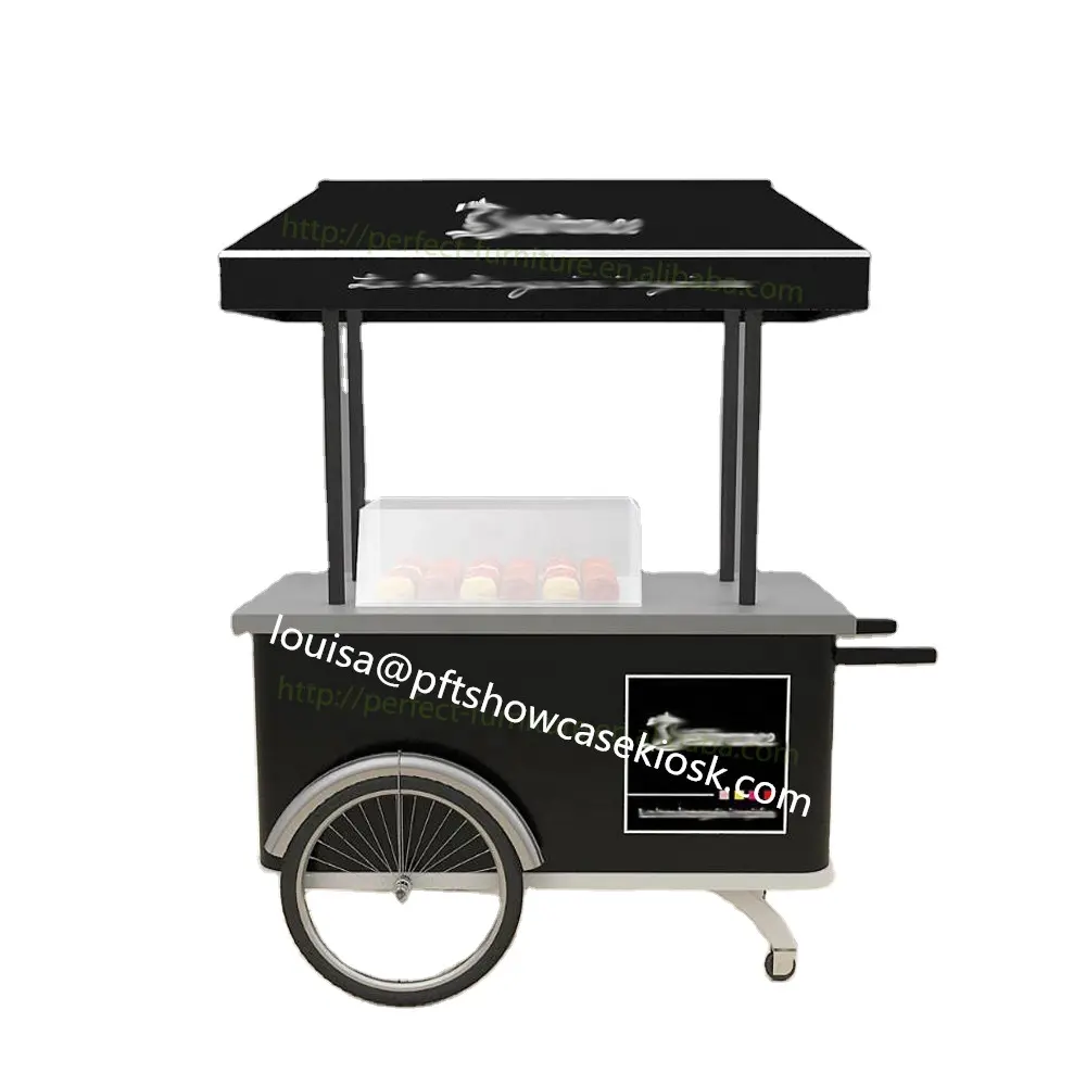 High quality mobile ice-cream cart sale, 24 flavors ice cream display cart