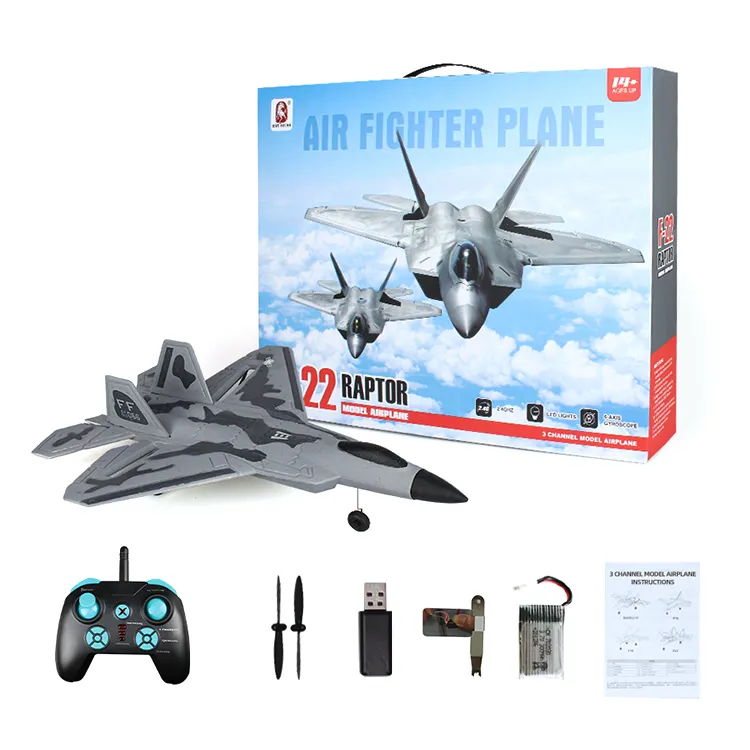 F-22 EPP mousse rc avion planeur 2.4G 3CH télécommande radiocommandé avion volant chasseur modèle enfants jouet de plein air