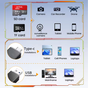 USB 2.0类型C 4合1多接口读卡器类型C微型SD TF存储卡读卡器手机笔记本电脑配件 - Product Image 5