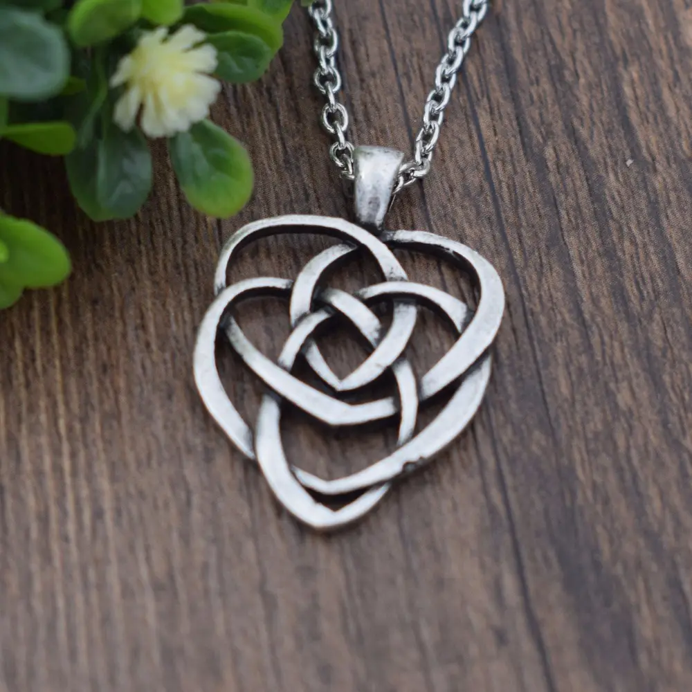 Symbole celtique, 1 pièce, pour amour éternel, symbole celtique, pour coiffe, pendentif cœur, bijoux musulmans