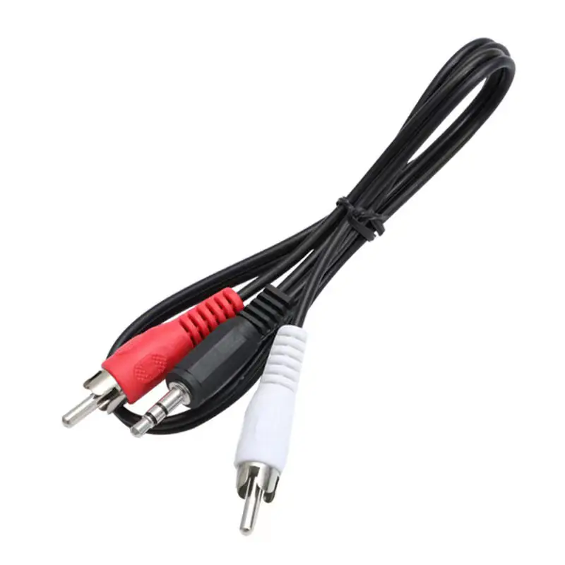 Cable 3.5MM Phono Plug Speaker Jack To 2 RCA Male Adapter