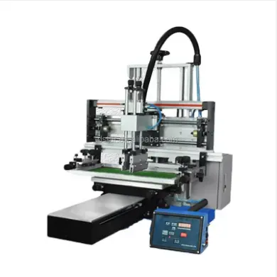 Канцелярские принадлежности шелкография принтер плоская кровать полуавтоматическая одноцветная трафаретная печатная машина