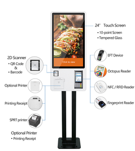 Original Factory Price OEM Custom 24 Inch Qr <strong>Code</strong> Fast Food Ordering Self Service Payment Kiosk <strong>Software</strong> Machine - Product Image 5