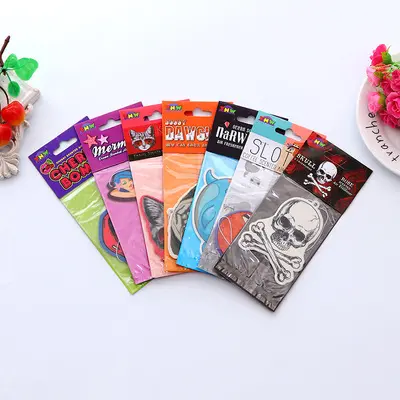 Cheap wholesale paper car perfume make your own logo air freshener with long card