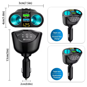 HYTO 4.8a Dual Usb Car Charger 2 Port Lcd Display 12-24v Cigarette <strong>Socket</strong> Lighter Power <strong>Adapter</strong> Fast Car Charger - Product Image 2