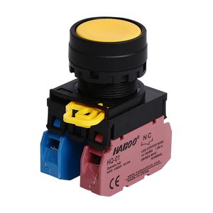 22mm <strong>Push</strong> <strong>Button</strong> <strong>Switch</strong> Self <strong>Reset</strong> Momentary Start Stop With Yellow Color Plastic 1NO 1NC 10A 600V - Product Image 6