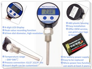 UTY6 Heat <strong>Control</strong> Cooling Water <strong>Systems</strong> Pt100 Intelligent LCD Display Temperature Gauge - Product Image 3